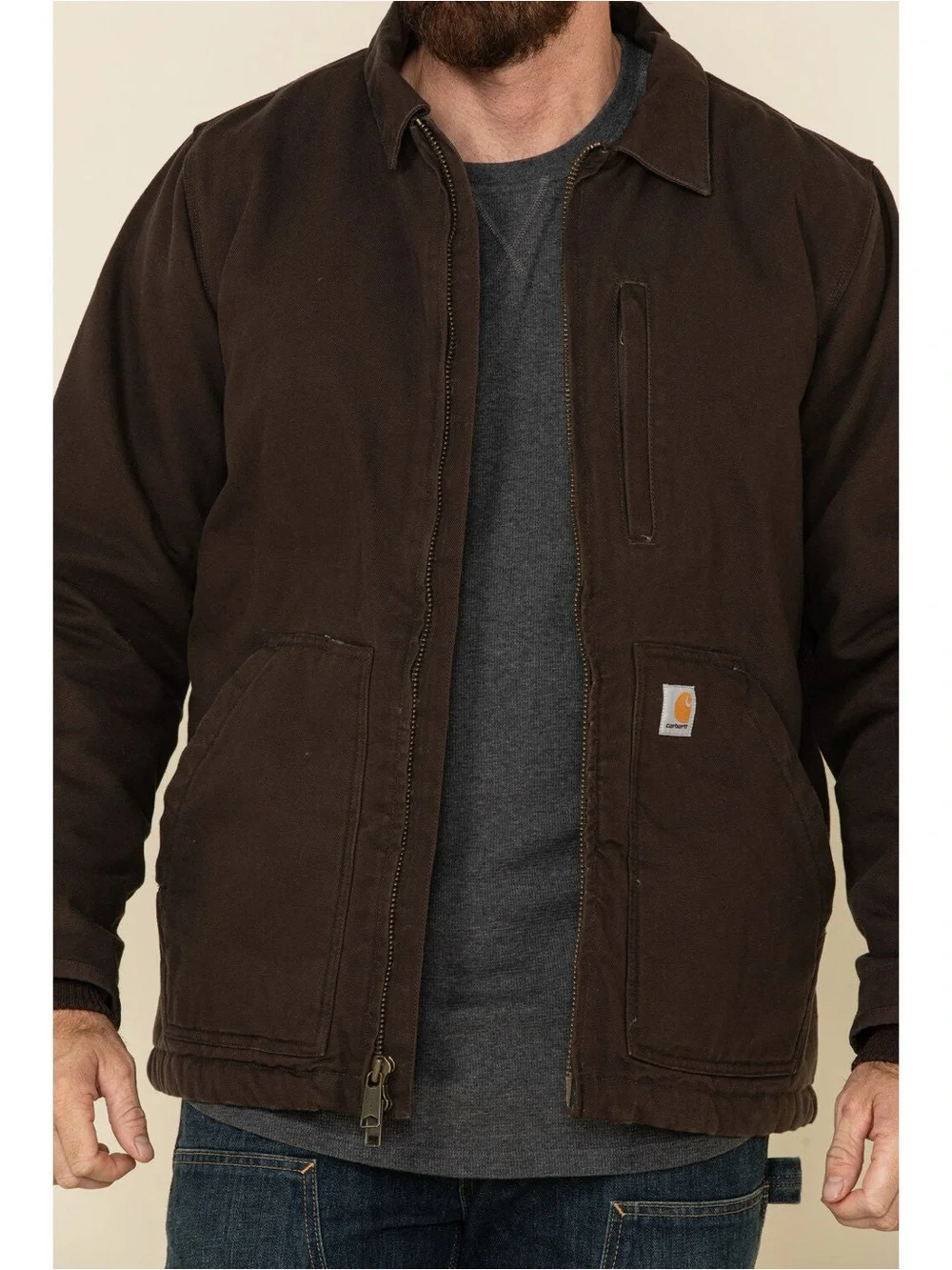 CARHARTT MEN'S DUCK SHERPA LINED WORK COAT